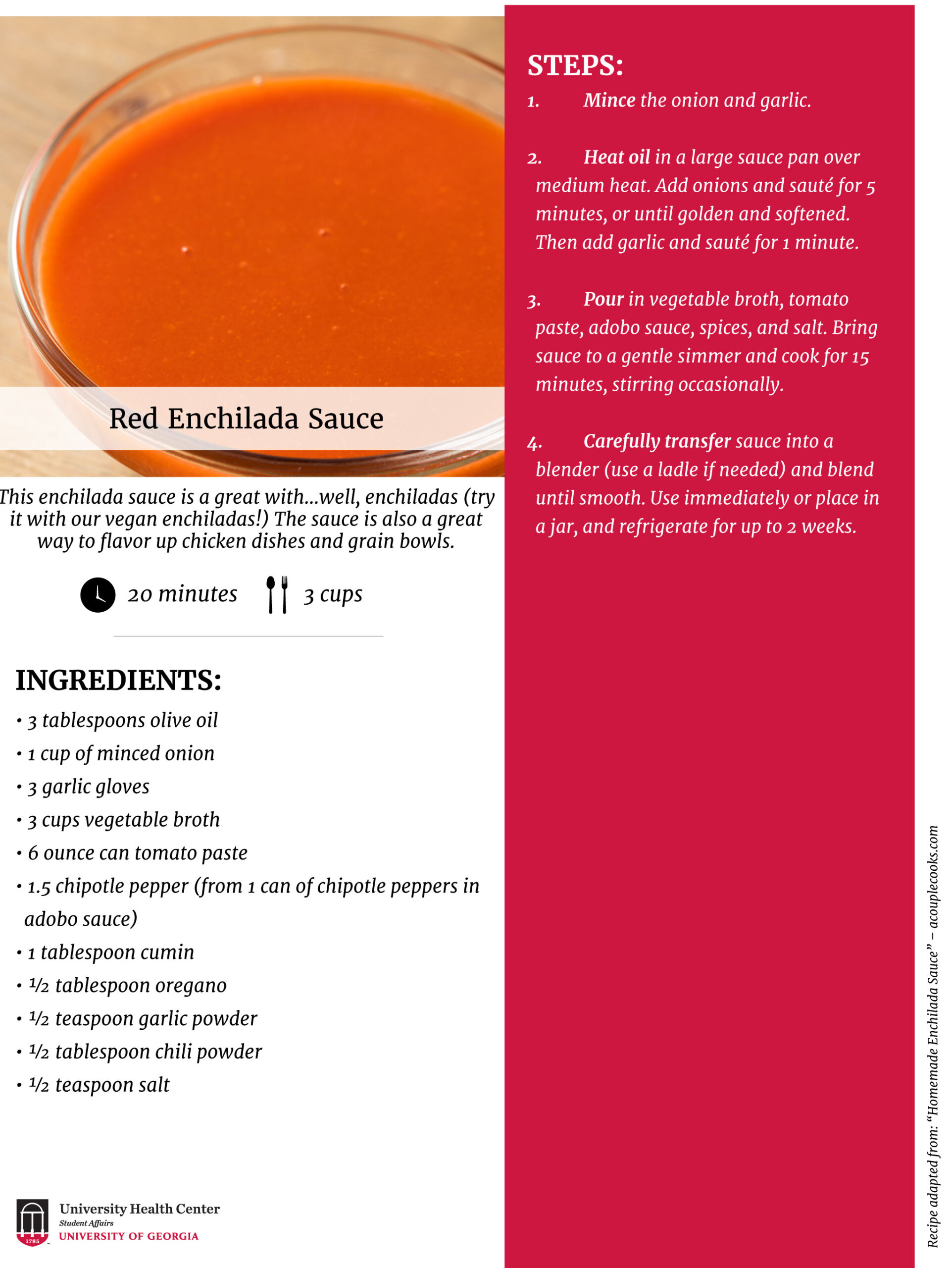 Red Enchilada Sauce Health Promotion
