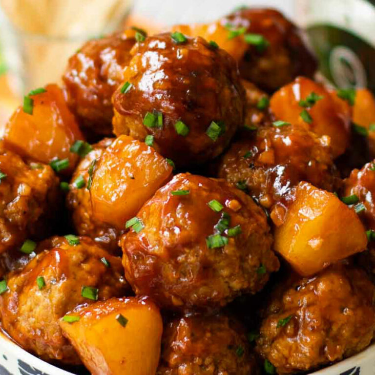 Crockpot Hawaiian Meatballs