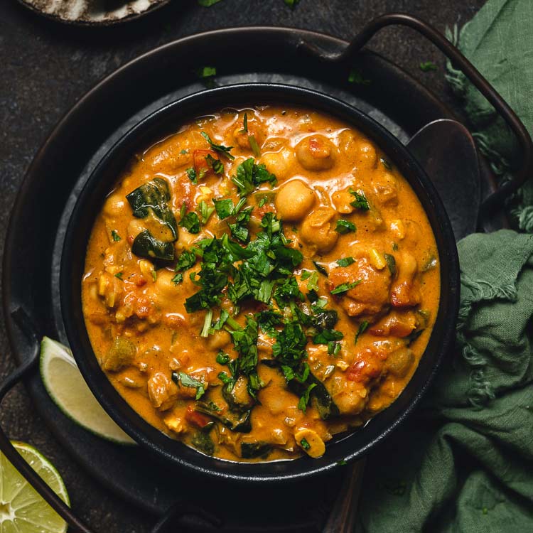 Tempeh & Chickpea Peanut Curry